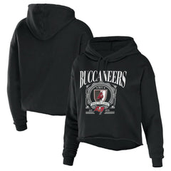 NFL Tampa Bay Buccaneers WEAR by Erin Andrews Women's Cropped Sponge Fleece Pullover Hoodie