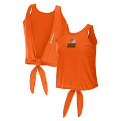 NFL Cleveland Browns WEAR by Erin Andrews Women's Open Back Twist Tie Tank Top