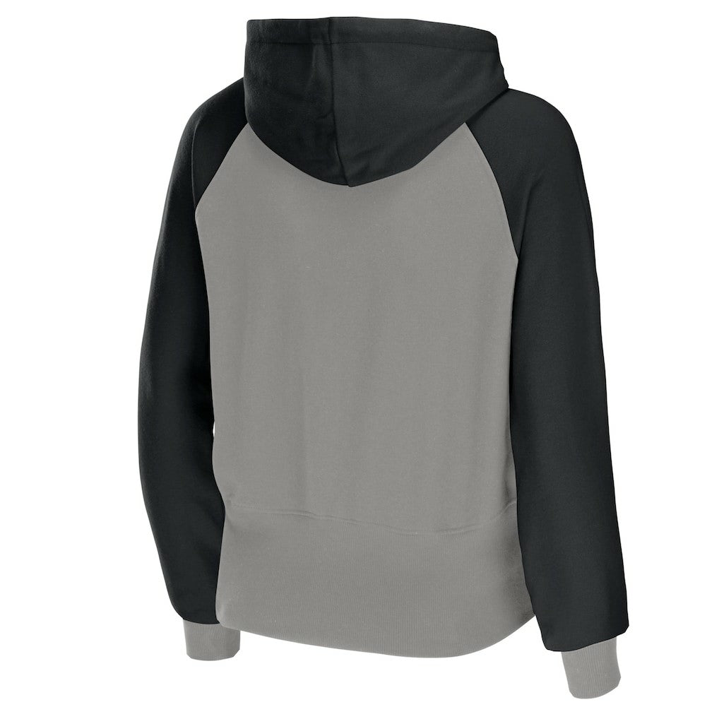NFL Las Vegas Raiders WEAR by Erin Andrews Women's Colorblock Lightweight Full-Zip Hoodie