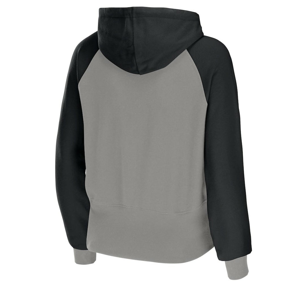 NFL Las Vegas Raiders WEAR by Erin Andrews Women's Colorblock Lightweight Full-Zip Hoodie