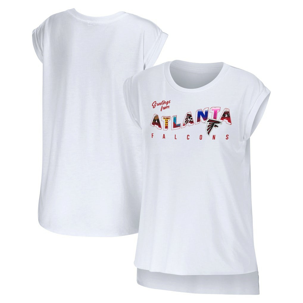 NFL Atlanta Falcons WEAR by Erin Andrews Women's Greetings From Muscle T-Shirt