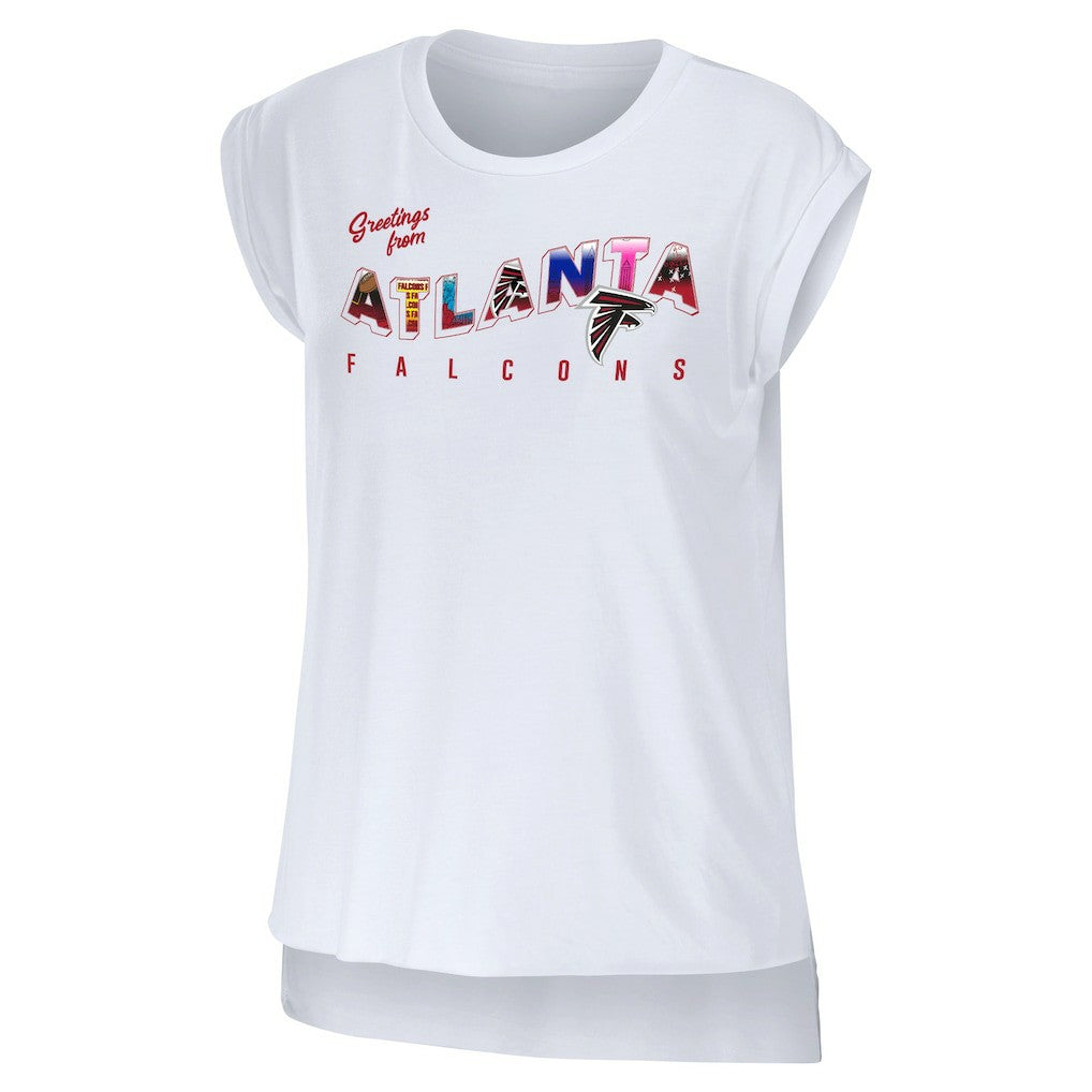 NFL Atlanta Falcons WEAR by Erin Andrews Women's Greetings From Muscle T-Shirt