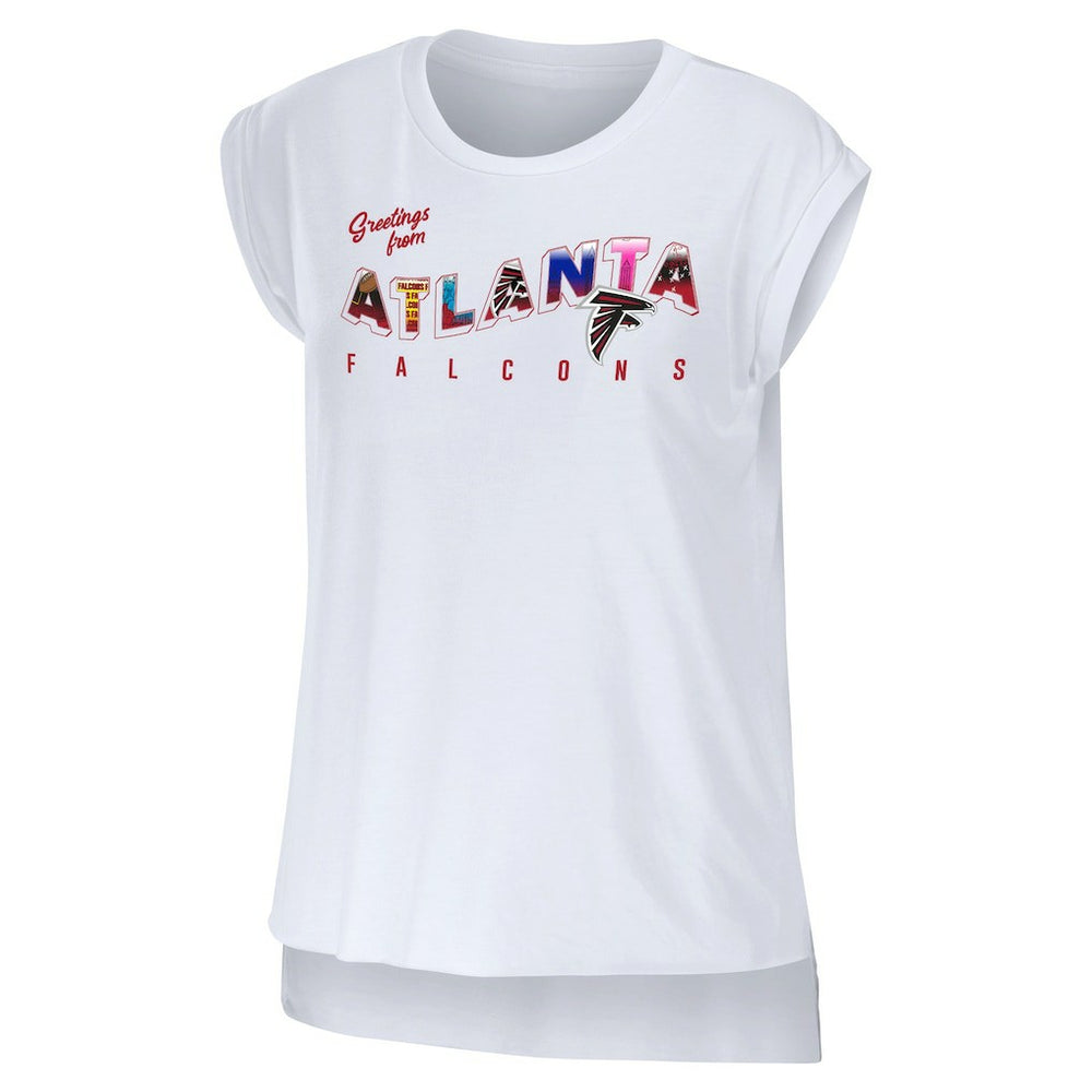 NFL Atlanta Falcons WEAR by Erin Andrews Women's Greetings From Muscle T-Shirt