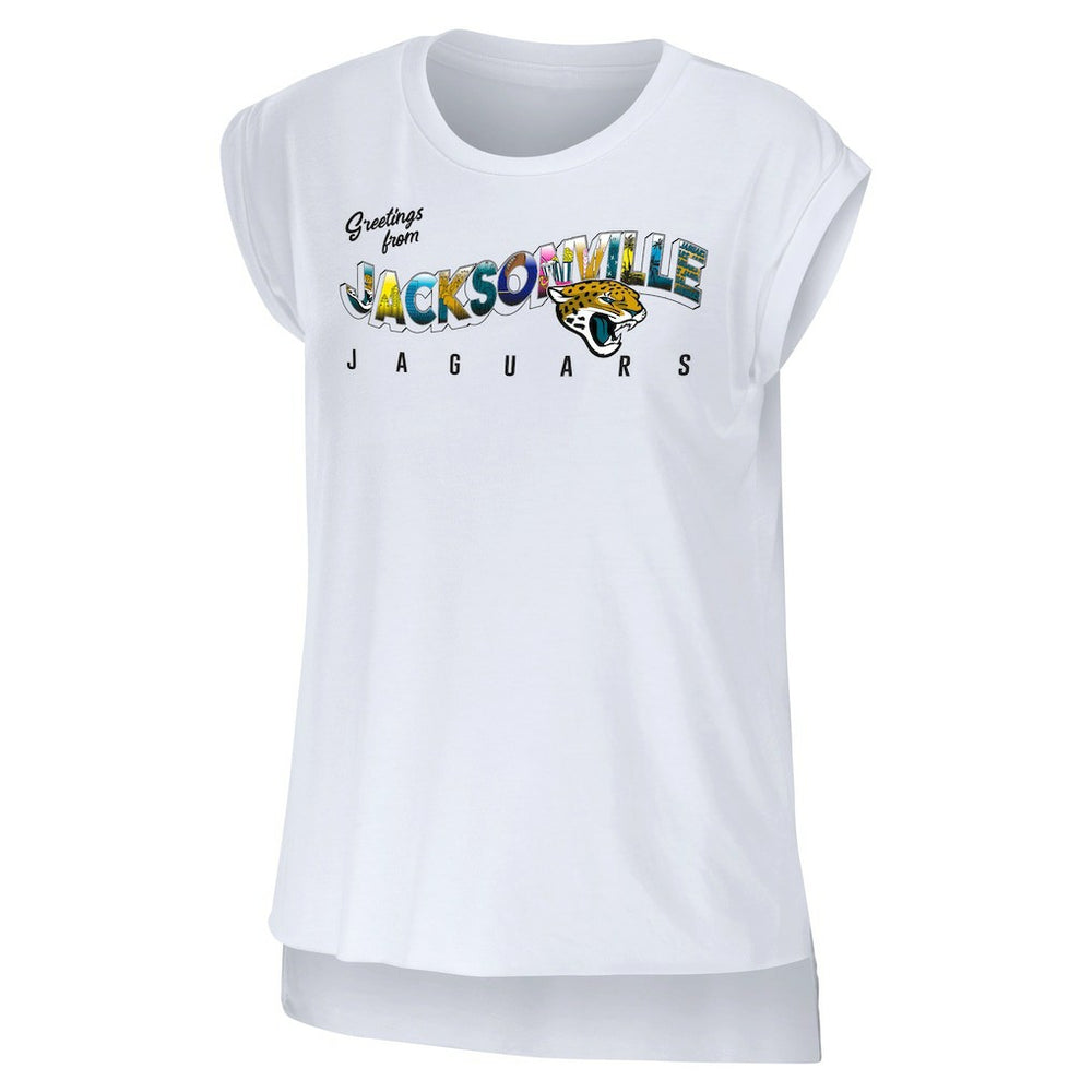 NFL Jacksonville Jaguars WEAR by Erin Andrews Women's Greetings From Muscle T-Shirt