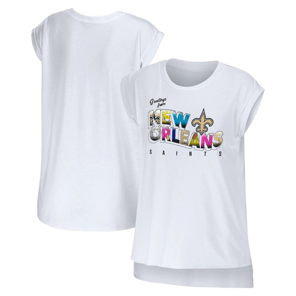 NFL New Orleans Saints WEAR by Erin Andrews Women's Greetings From Muscle T-Shirt