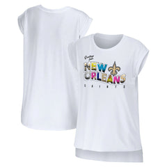 NFL New Orleans Saints WEAR by Erin Andrews Women's Greetings From Muscle T-Shirt