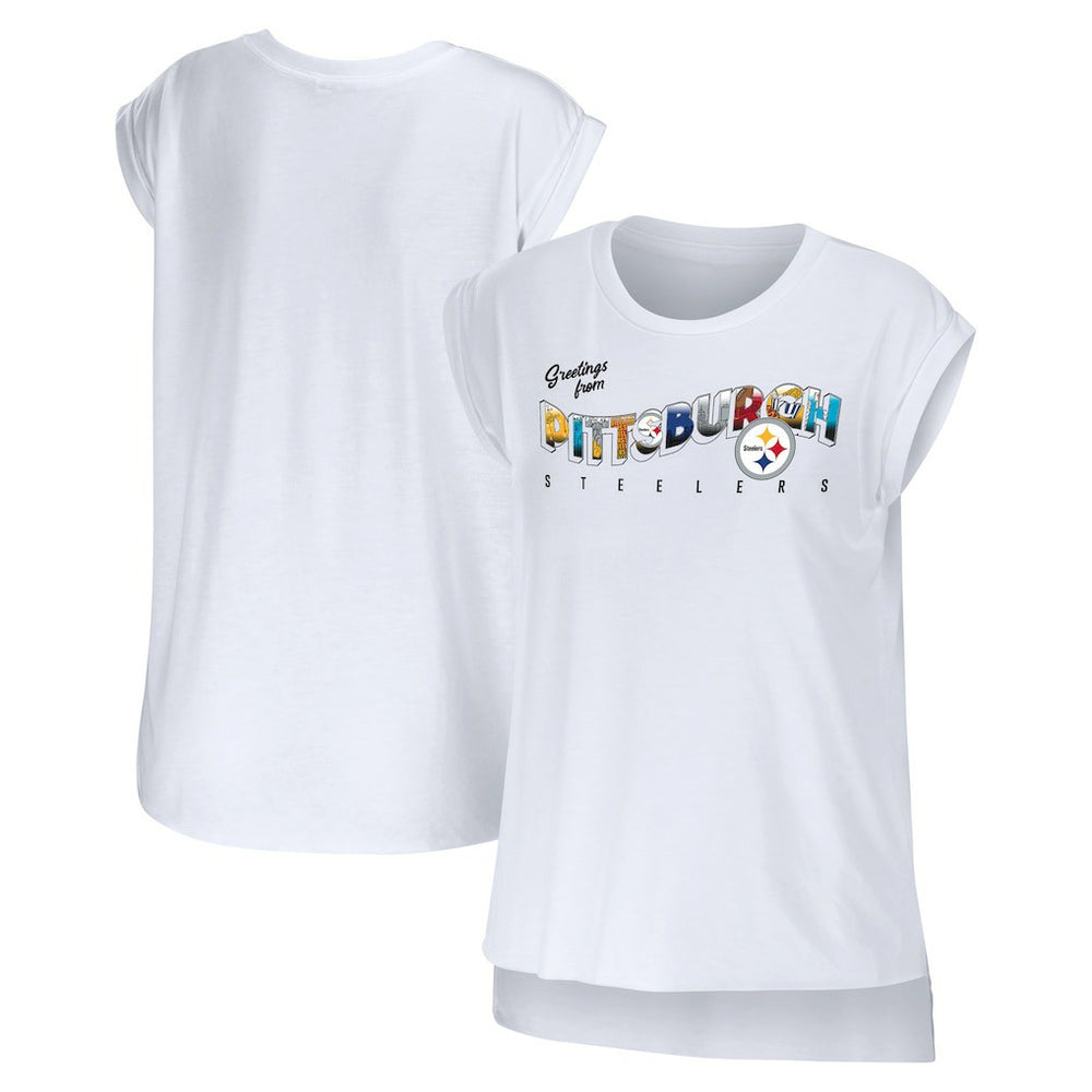 NFL Pittsburgh Steelers WEAR by Erin Andrews Women's Greetings From Muscle T-Shirt