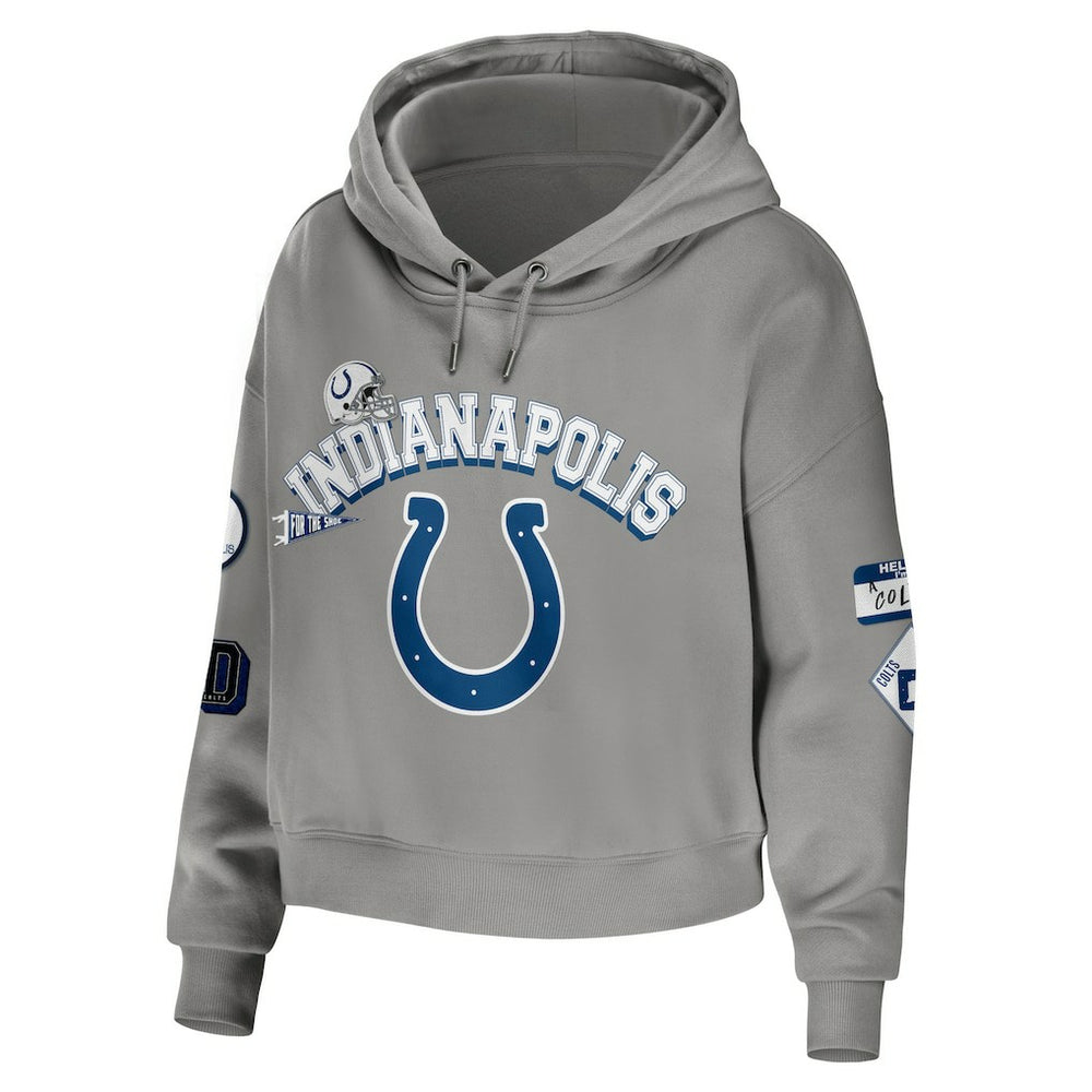 NFL Indianapolis Colts WEAR by Erin Andrews Women's Modest Cropped Pullover Hoodie