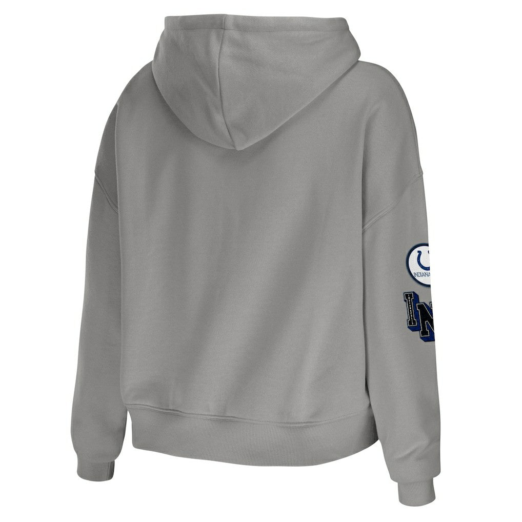 NFL Indianapolis Colts WEAR by Erin Andrews Women's Modest Cropped Pullover Hoodie