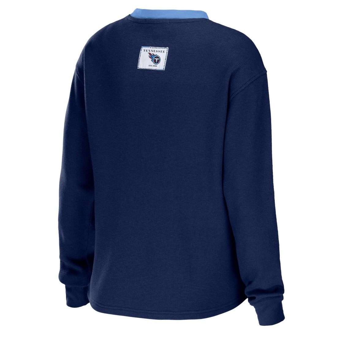NFL Tennessee Titans WEAR by Erin Andrews Women's Waffle Henley Long Sleeve T-Shirt