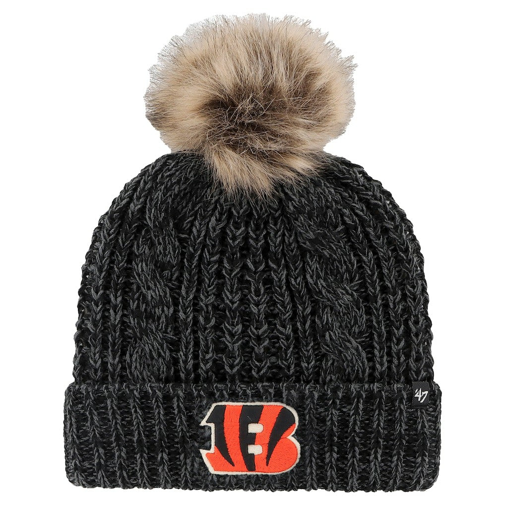 NFL Cincinnati Bengals '47 Women's Meeko Cuffed Knit Hat with Pom