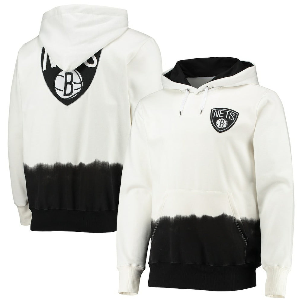 Brooklyn Nets FISLL Double Dribble Dip-Dye Pullover Hoodie - Oatmeal online