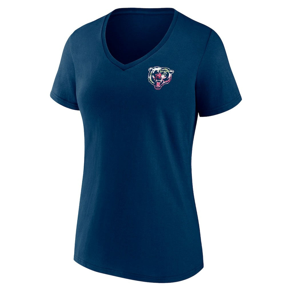 NFL Chicago Bears Women's Plus Size Mother's Day #1 Mom V-Neck T-Shirt