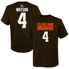 NFL Cleveland Browns Deshaun Watson  Youth Mainliner Player Name & Number T-Shirt