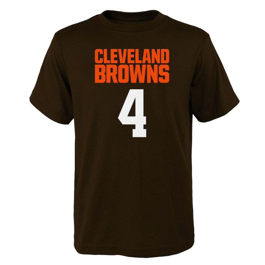 NFL Cleveland Browns Deshaun Watson  Youth Mainliner Player Name & Number T-Shirt