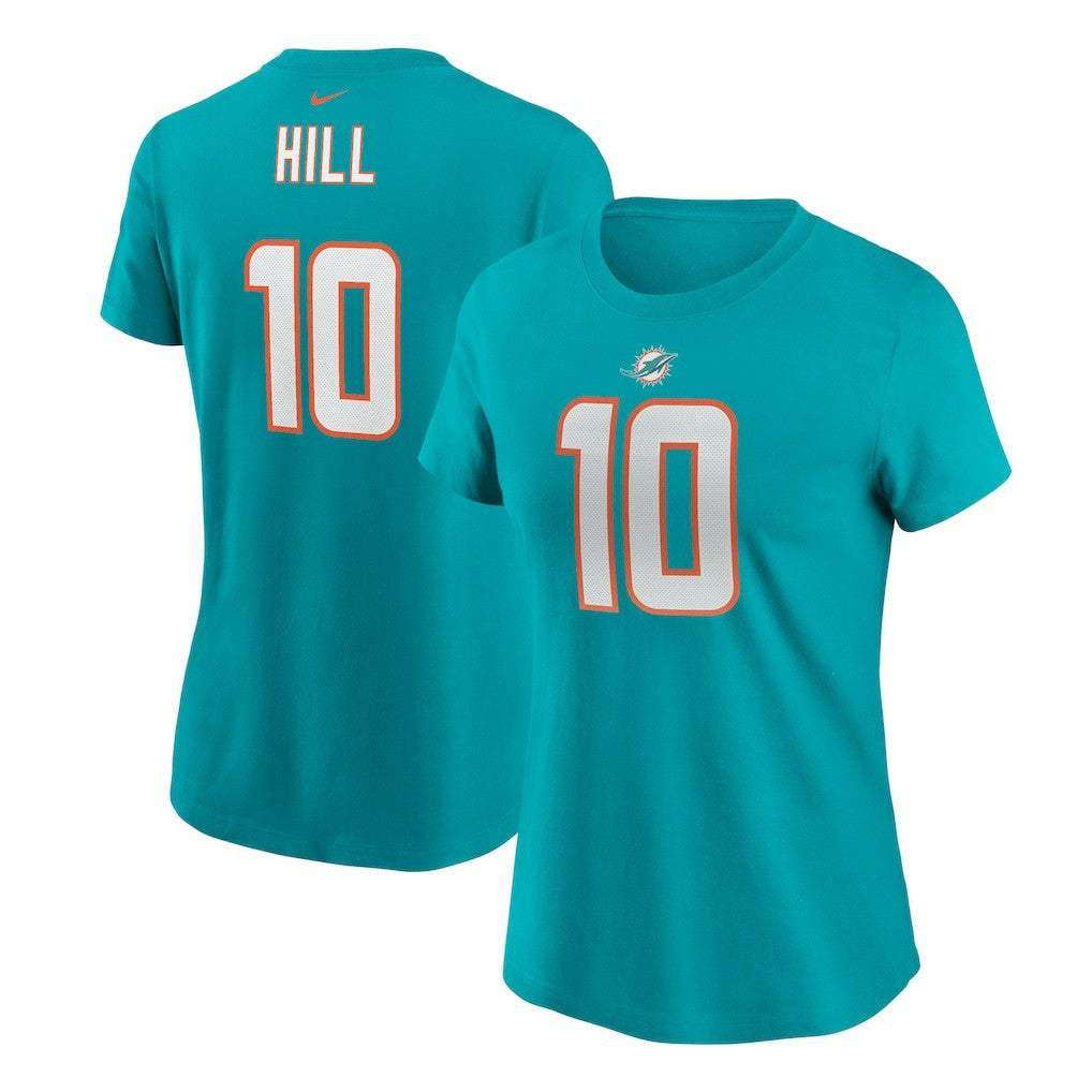NFL Miami Dolphins Tyreek Hill  Women's Player Name & Number T-Shirt