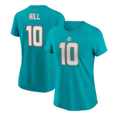 NFL Miami Dolphins Tyreek Hill  Women's Player Name & Number T-Shirt