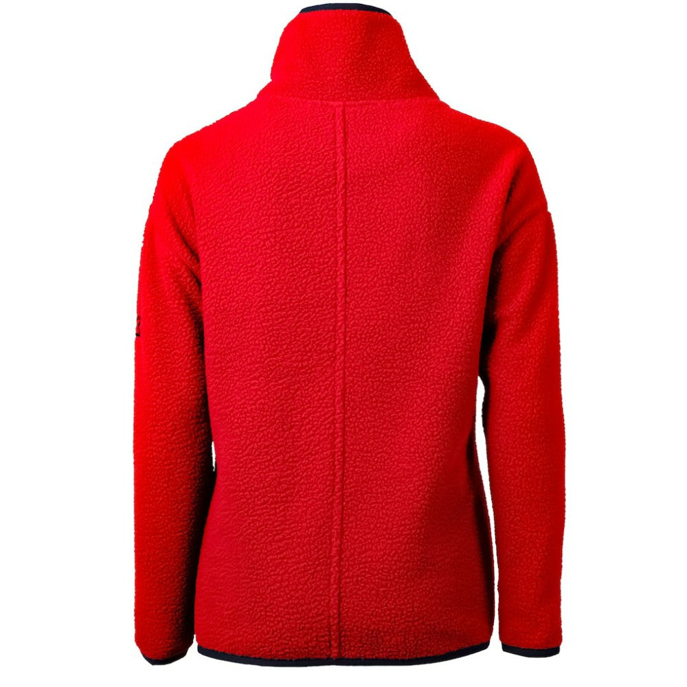 Boston Red Sox Cutter & Buck Women's Cascade Eco Sherpa Fleece Quarter-Zip Pullover Jacket - Red