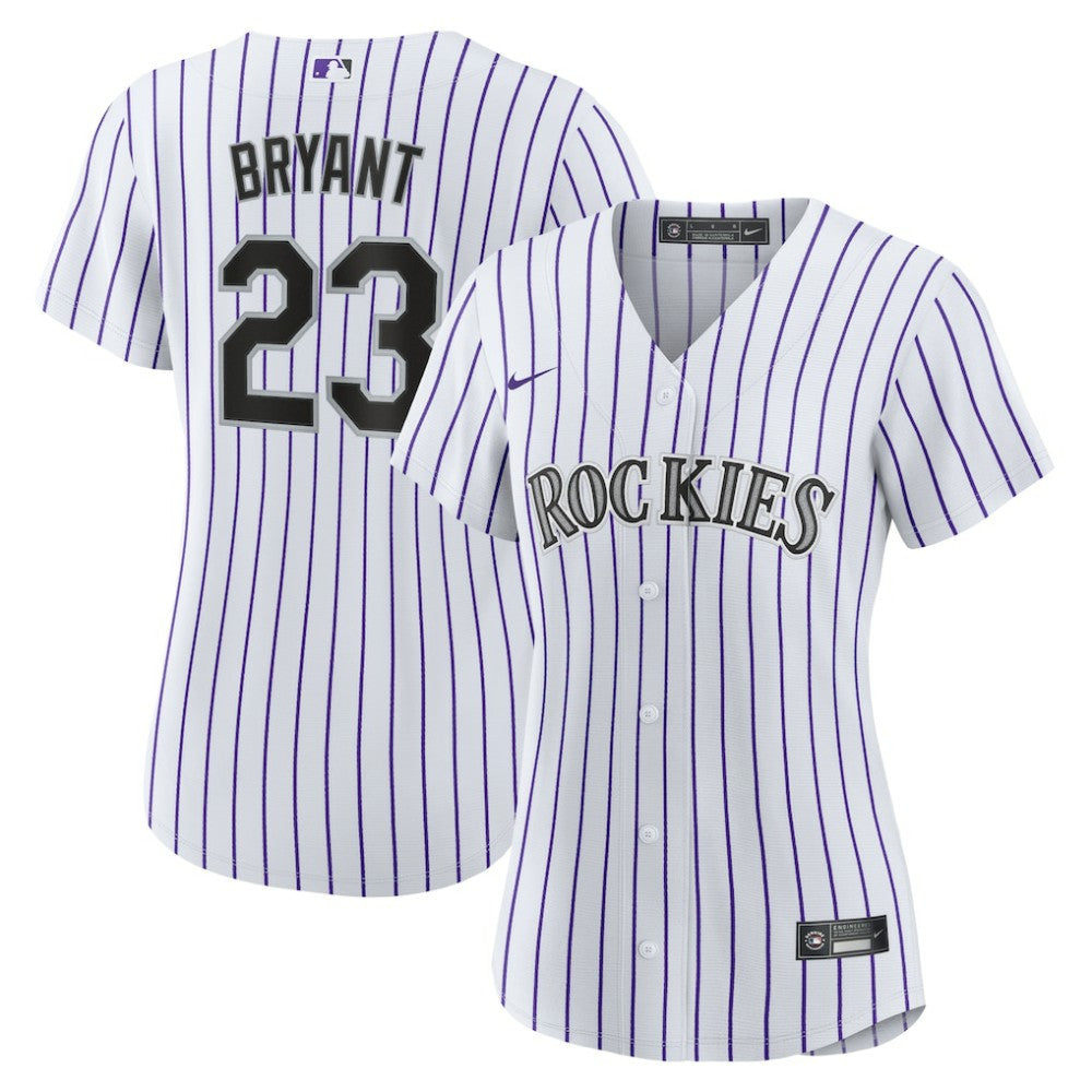 Kris Bryant Colorado Rockies Women's Replica Player Jersey - White/Purple | Nike