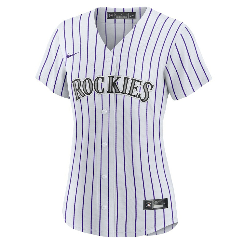 Kris Bryant Colorado Rockies Women's Replica Player Jersey - White/Purple | Nike