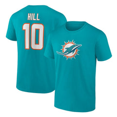 NFL Miami Dolphins Tyreek Hill  Player Icon Name & Number T-Shirt