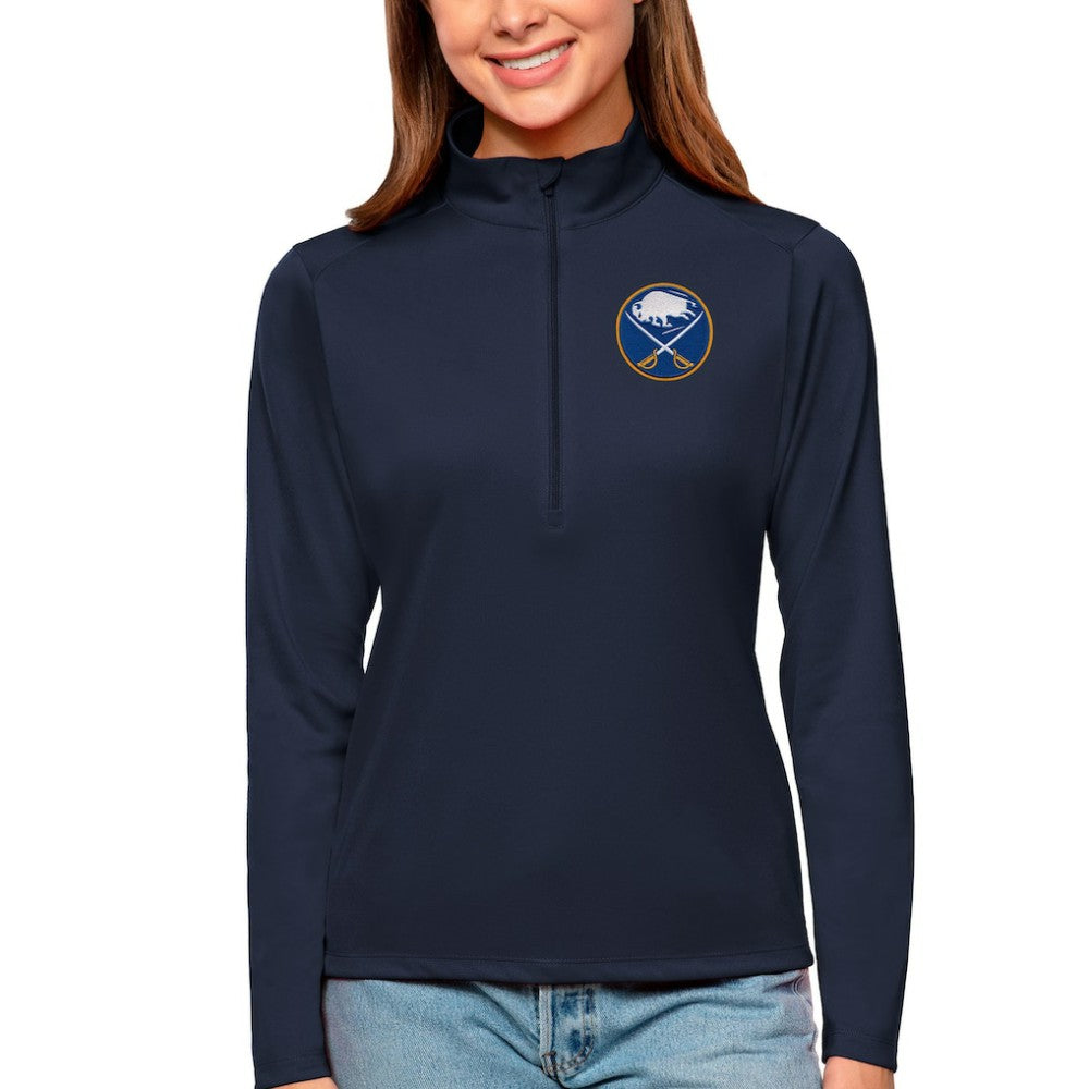 Buffalo Sabres Antigua Women's Tribute Quarter-Zip Pullover Top