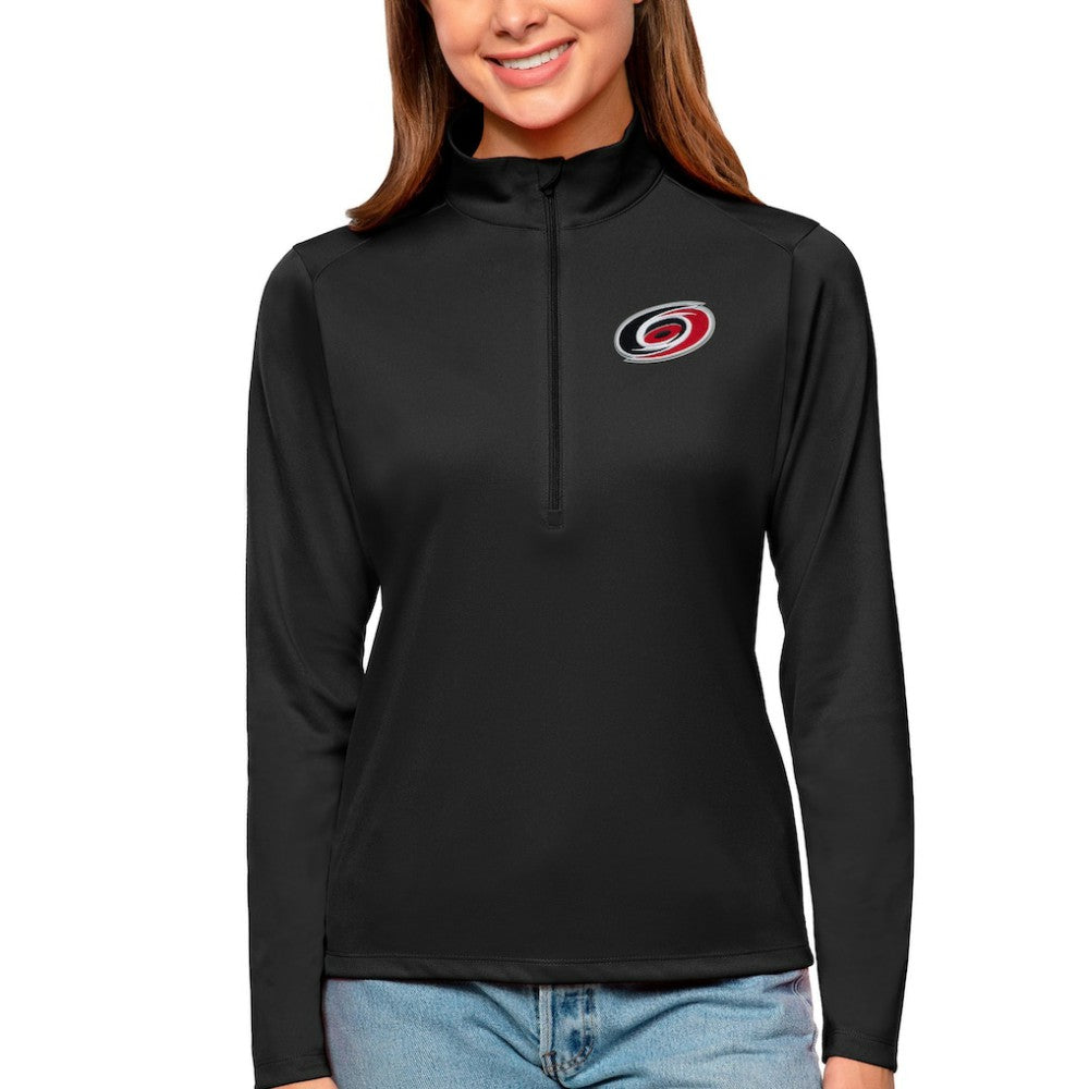 Carolina Hurricanes Antigua Women's Tribute Quarter-Zip Pullover Top