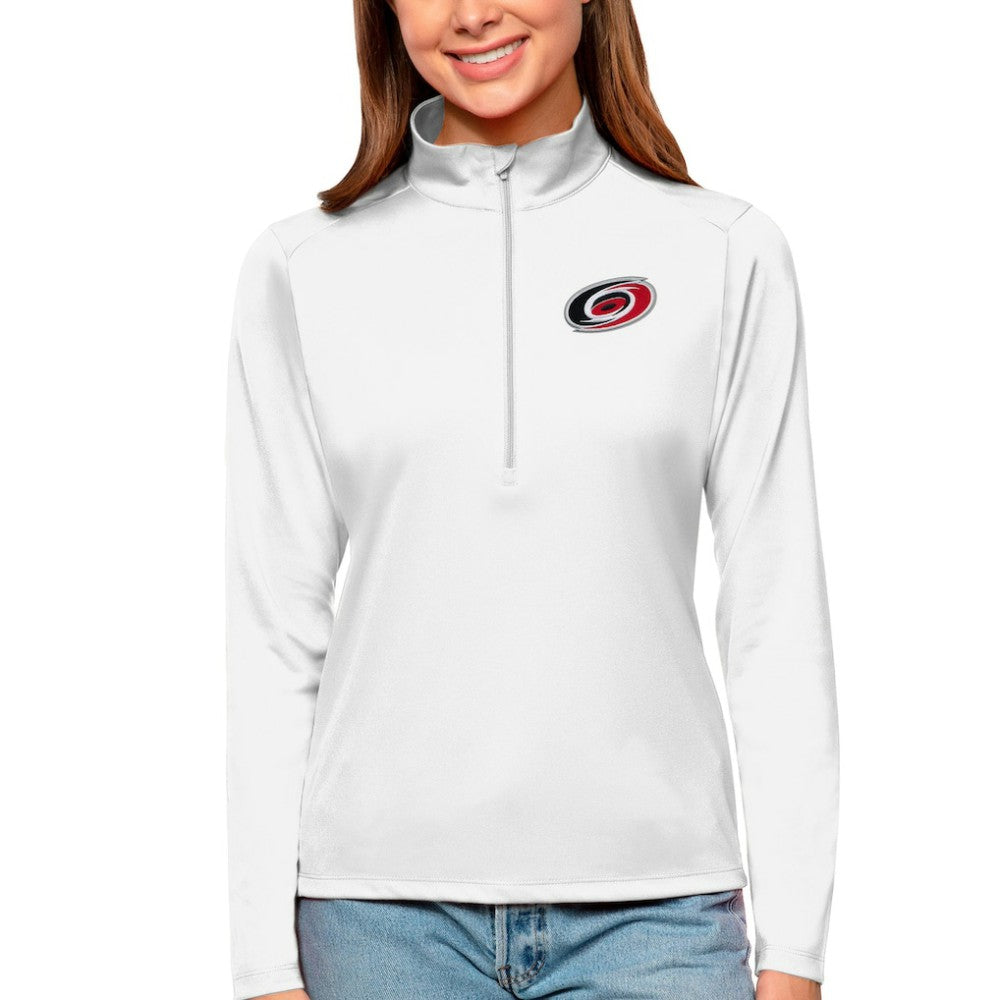 Carolina Hurricanes Antigua Women's Tribute Quarter-Zip Pullover Top