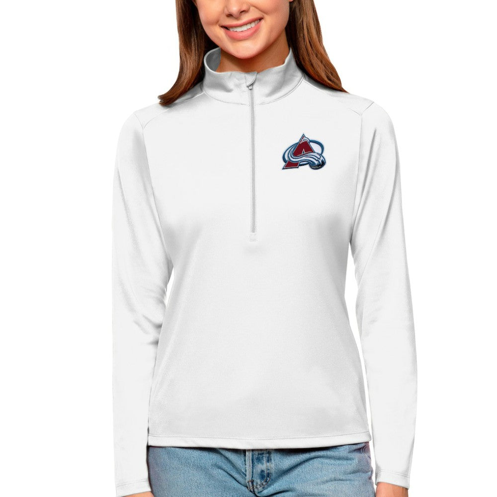 Colorado Avalanche Antigua Women's Tribute Quarter-Zip Pullover Top