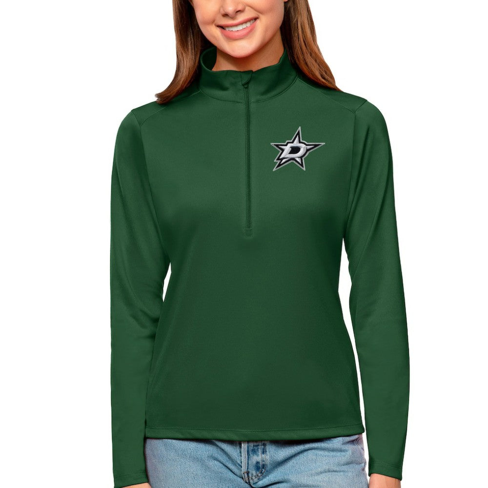 Dallas Stars Antigua Women's Tribute Quarter-Zip Pullover Top
