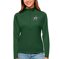 Dallas Stars Antigua Women's Tribute Quarter-Zip Pullover Top