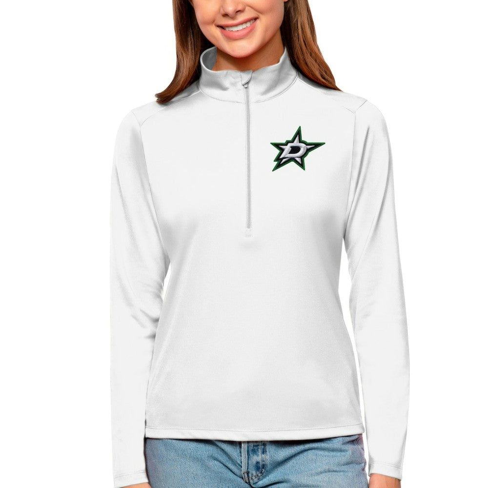 Dallas Stars Antigua Women's Tribute Quarter-Zip Pullover Top