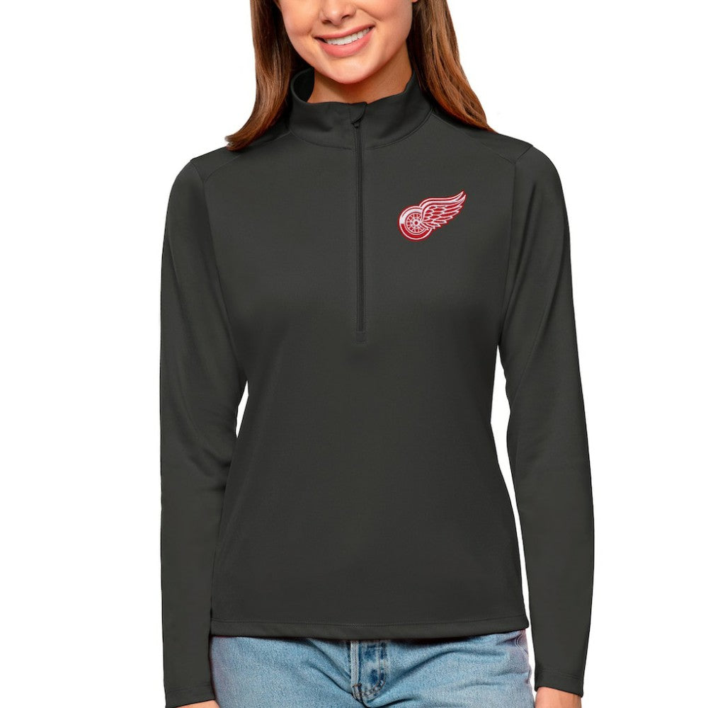 Detroit Red Wings Antigua Women's Tribute Quarter-Zip Pullover Top