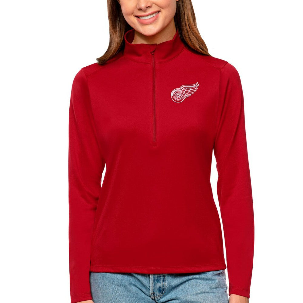 Detroit Red Wings Antigua Women's Tribute Quarter-Zip Pullover Top