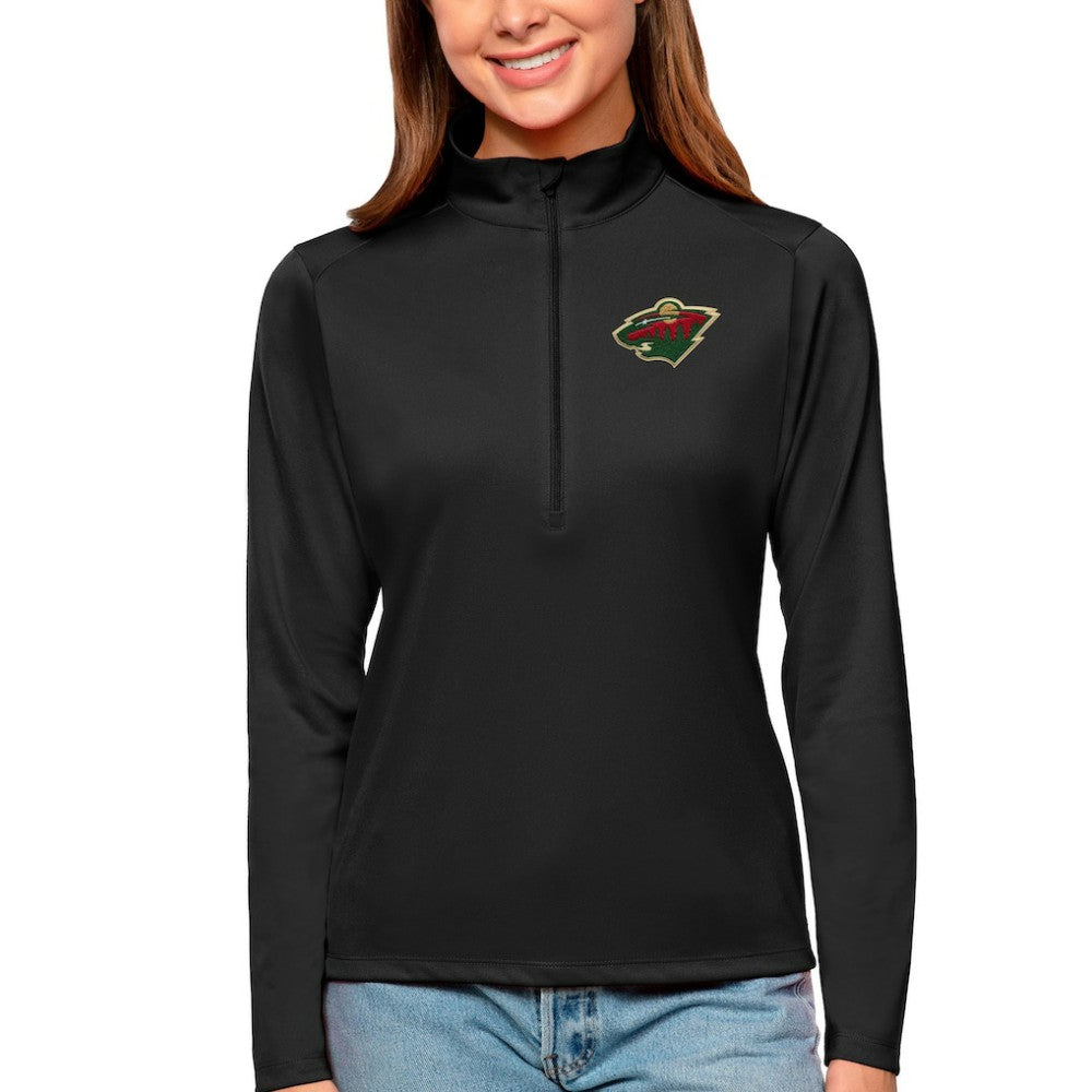 Minnesota Wild Antigua Women's Tribute Quarter-Zip Pullover Top
