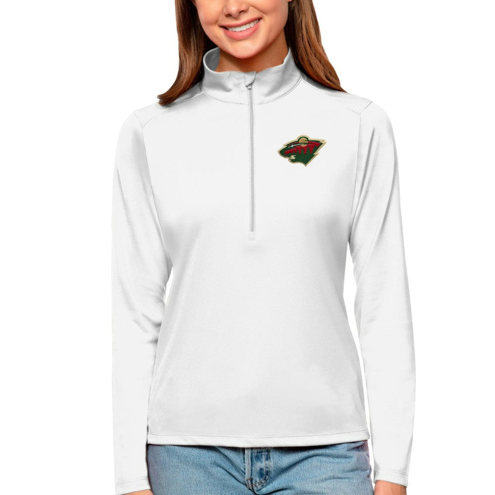 Minnesota Wild Antigua Women's Tribute Quarter-Zip Pullover Top