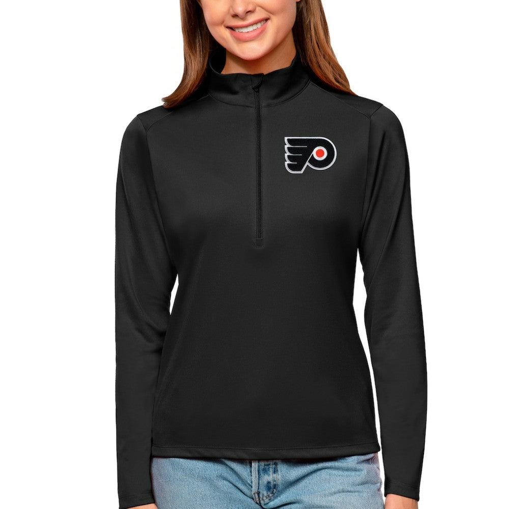 Philadelphia Flyers Antigua Women's Tribute Quarter-Zip Pullover Top