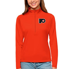 Philadelphia Flyers Antigua Women's Tribute Quarter-Zip Pullover Top