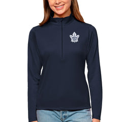 Toronto Maple Leafs Antigua Women's Tribute Quarter-Zip Pullover Top