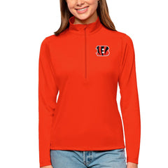 NFL Cincinnati Bengals Antigua Women's Tribute Half-Zip Top