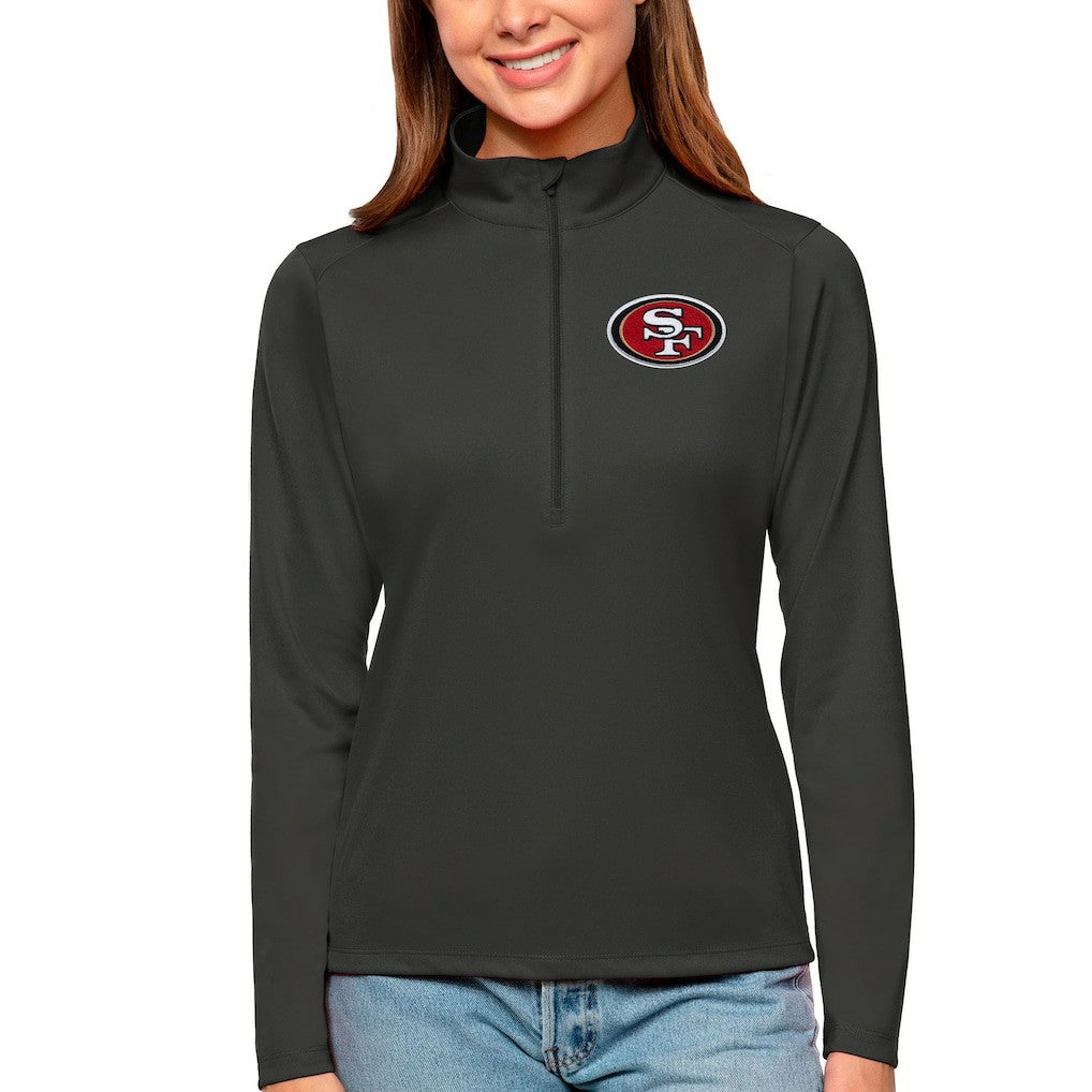 NFL San Francisco 49ers Antigua Women's Tribute Half-Zip Top