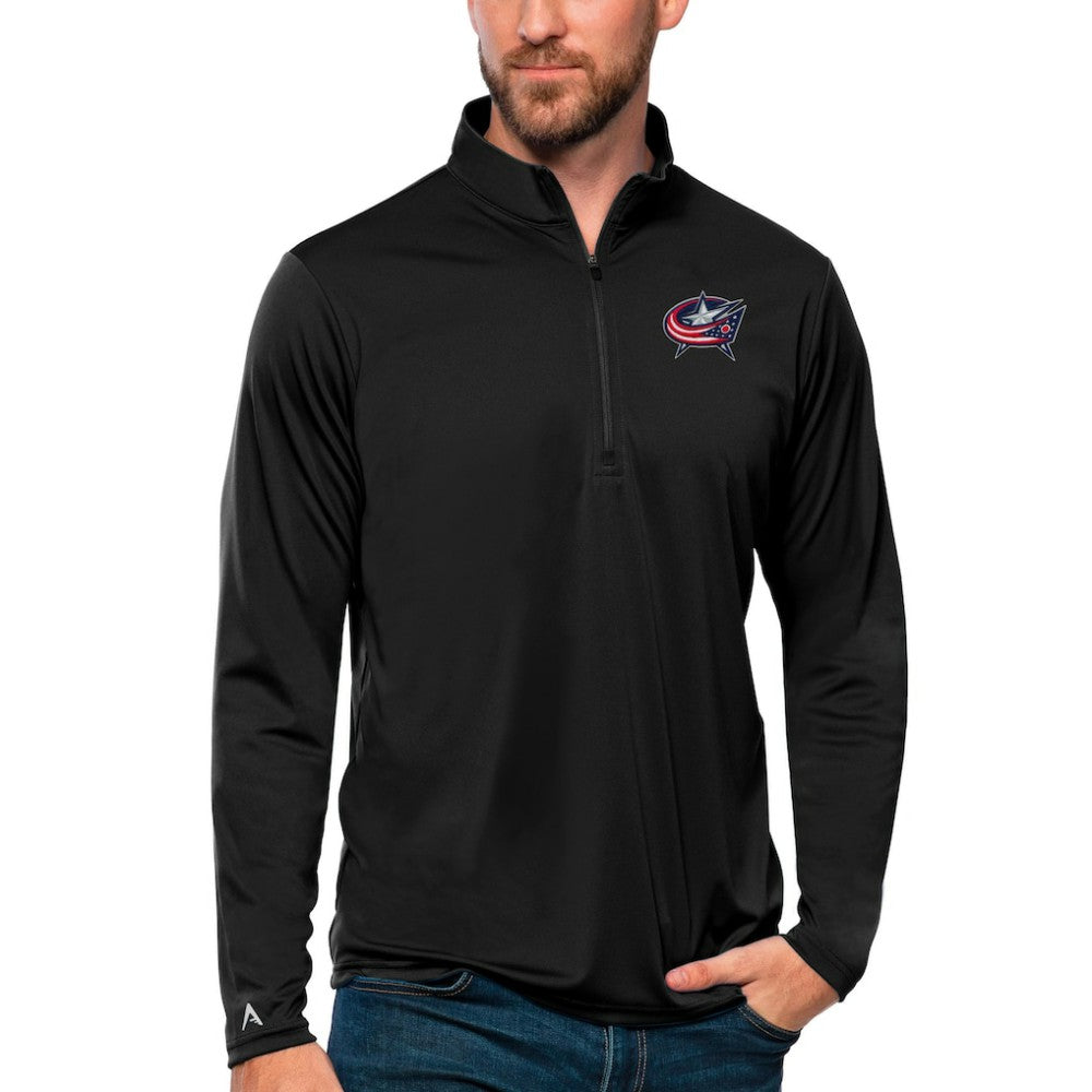 Columbus Blue Jackets Antigua Tribute Quarter-Zip Pullover Top