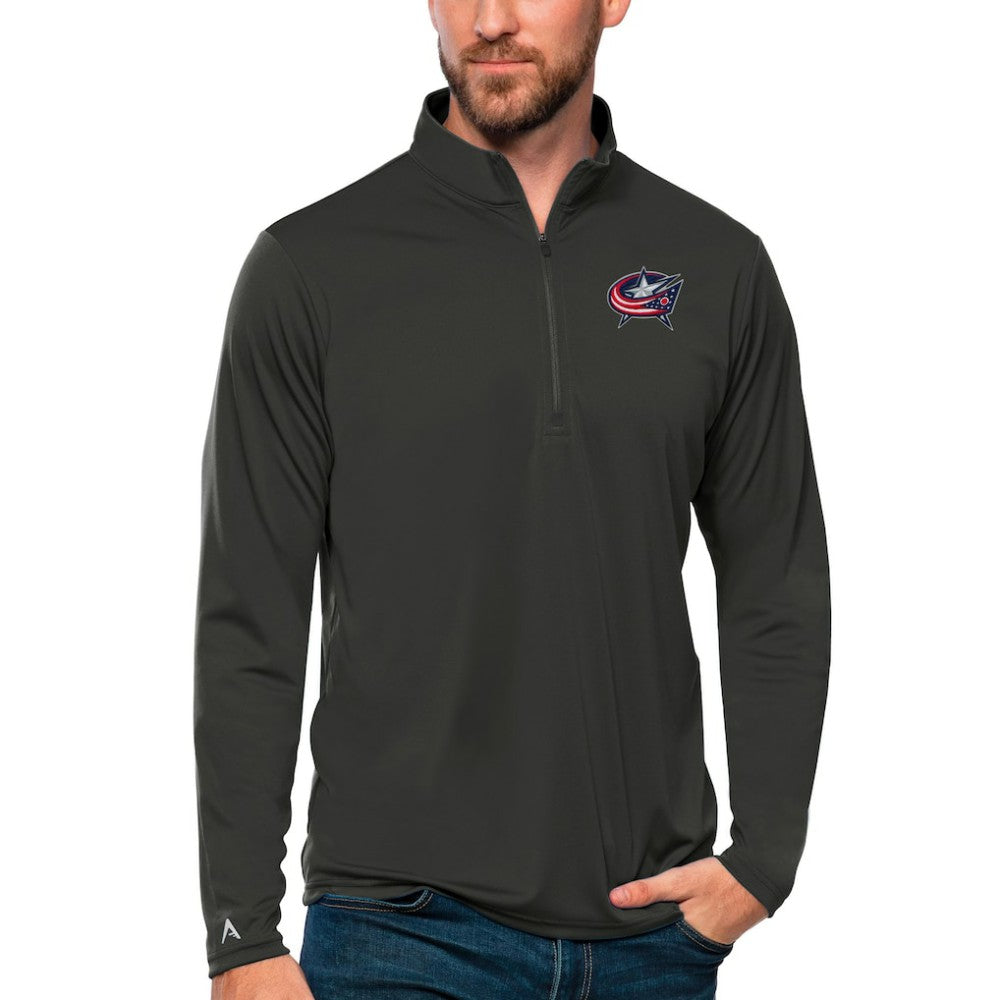 Columbus Blue Jackets Antigua Tribute Quarter-Zip Pullover Top