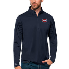 Montreal Canadiens Antigua Tribute Quarter-Zip Pullover Top