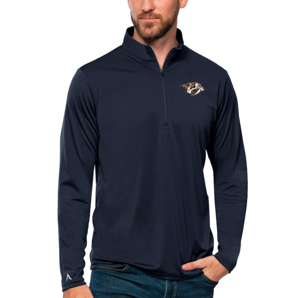 Nashville Predators Antigua Tribute Quarter-Zip Pullover Top
