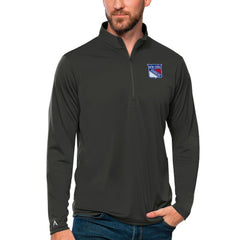 New York Rangers Antigua Tribute Quarter-Zip Pullover Top