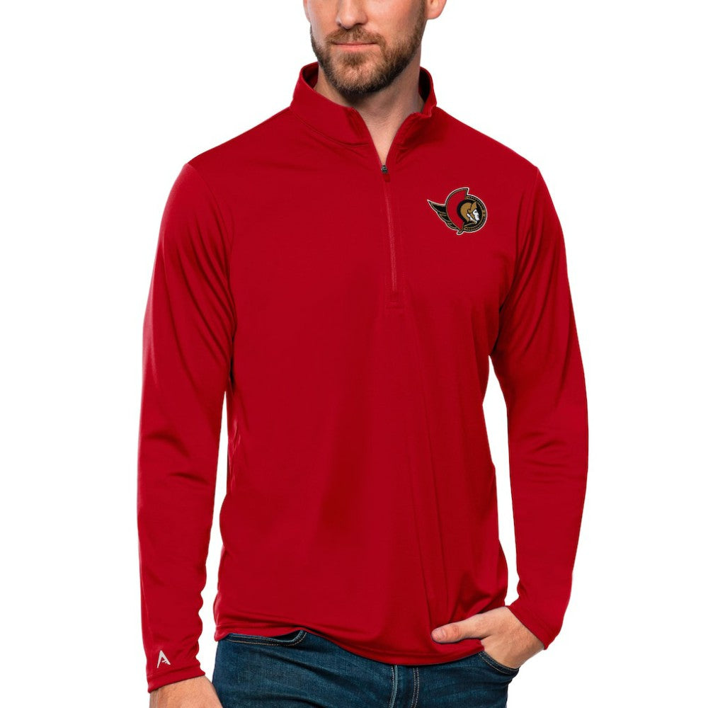 Ottawa Senators Antigua Tribute Quarter-Zip Pullover Top