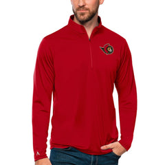 Ottawa Senators Antigua Tribute Quarter-Zip Pullover Top