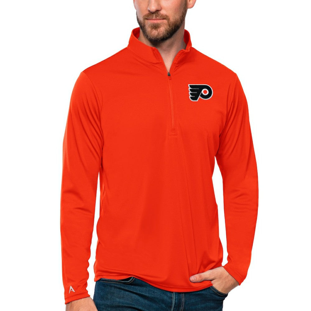 Philadelphia Flyers Antigua Tribute Quarter-Zip Pullover Top