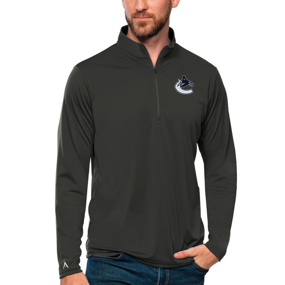 Vancouver Canucks Antigua Tribute Quarter-Zip Pullover Top